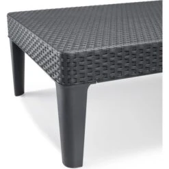 ALLIBERT Bain De Soleil JAIPUR - 4 Positions - Imitation Résine Tressée - Graphite -Esprit Plein Air allibert bain de soleil jaipur 4 positions imitation resine tressee graphite 8711245144870 516502