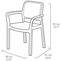 Allibert By KETER - Chloe - Lot De 6 Fauteuils De Jardin - En Résine Aspect Rotin Tressé - Gris Graphite -Esprit Plein Air allibert by keter chloe lot de 6 fauteuils de jardin en resine aspect rotin tresse gris graphite 8711245151779 1310590