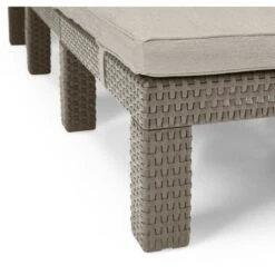 Allibert By KETER - Daytona - Bain De Soleil - Résine Imitation Rotin Tressé - Cappuccino - Dossier Réglable -Esprit Plein Air allibert by keter daytona bain de soleil resine imitation rotin tresse cappuccino dossier reglable 8711245152868 1297397