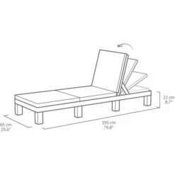 Allibert By KETER - Daytona - Bain De Soleil - Résine Imitation Rotin Tressé - Cappuccino - Dossier Réglable -Esprit Plein Air allibert by keter daytona bain de soleil resine imitation rotin tresse cappuccino dossier reglable 8711245152868 1297399