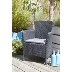 Allibert Chaise De Salle A Manger De Jardin Trenton Graphite -Esprit Plein Air allibert chaise de salle a manger de jardin trenton graphite 8711245129334 1474365
