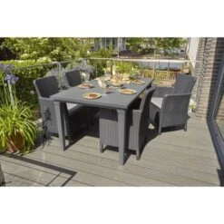Allibert Chaise De Salle A Manger De Jardin Trenton Graphite -Esprit Plein Air allibert chaise de salle a manger de jardin trenton graphite 8711245129334 1474366