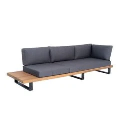 ALUXE Salon De Jardin En Bois D'acacia Et Pieds En Aluminium, Canapé D'angle Et Une Table Basse -Esprit Plein Air aluxe salon de jardin en bois d acacia et pieds en aluminium canape d angle et une table basse 3584170443951 438568