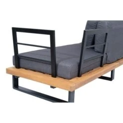 ALUXE Salon De Jardin En Bois D'acacia Et Pieds En Aluminium, Canapé D'angle Et Une Table Basse -Esprit Plein Air aluxe salon de jardin en bois d acacia et pieds en aluminium canape d angle et une table basse 3584170443951 438570