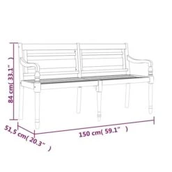 Banc Batavia 150 Cm Bois Massif De Teck -Esprit Plein Air banc batavia 150 cm bois massif de teck 3666722930109 1497431