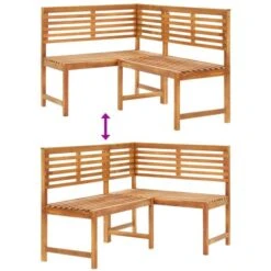 Banc D'angle De Jardin 140 Cm Bois Solide D'acacia -Esprit Plein Air banc d angle de jardin 140 cm bois solide d acacia 3666722356640 942100