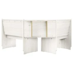 Banc D'angle De Jardin 151 Cm Bois De Pin Solide Blanc -Esprit Plein Air banc d angle de jardin 151 cm bois de pin solide blanc 3666722234023 1118769