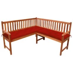Banc D'angle De Jardin Avec Coussins 150cm Bois D'acacia Massif 13