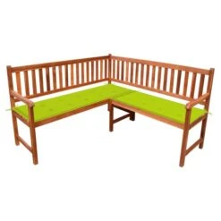 Banc D'angle De Jardin Avec Coussins 150cm Bois D'acacia Massif 7