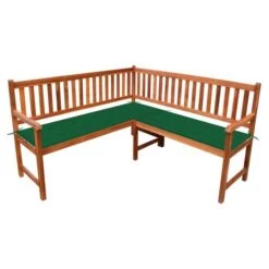 Banc D'angle De Jardin Avec Coussins 150cm Bois D'acacia Massif 27