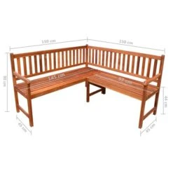 Banc D'angle De Jardin Avec Coussins 150cm Bois D'acacia Massif 27 -Esprit Plein Air banc d angle de jardin avec coussins 150cm bois d acacia massif 3666722419277 838312