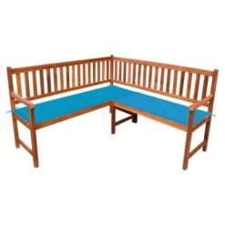 Banc D'angle De Jardin Avec Coussins 150cm Bois D'acacia Massif 26