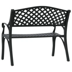 Banc De Jardin 102 Cm Aluminium Coulé Noir -Esprit Plein Air banc de jardin 102 cm aluminium coule noir 3666722171878 1227638