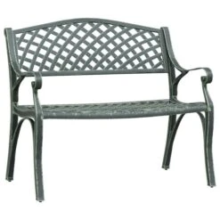 Banc De Jardin 102 Cm Aluminium Coulé Vert
