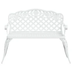 Banc De Jardin 108 Cm Aluminium Coulé Blanc -Esprit Plein Air banc de jardin 108 cm aluminium coule blanc 3666722171939 1227594