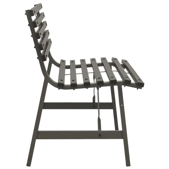 Banc De Jardin 110 Cm Acier Noir 4 Banc De Jardin 110 Cm Acier Noir – Image 4