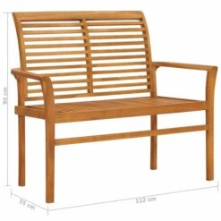 Banc De Jardin 112 Cm Bois De Teck Solide -Esprit Plein Air banc de jardin 112 cm bois de teck solide 3666722526579 556299