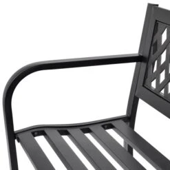 Banc De Jardin 118 Cm Acier Noir -Esprit Plein Air banc de jardin 118 cm acier noir 3666722331012 974031