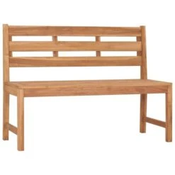 Banc De Jardin 120 Cm Bois De Teck Solide 2