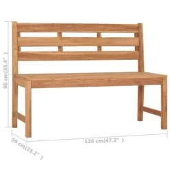 Banc De Jardin 120 Cm Bois De Teck Solide 2 -Esprit Plein Air banc de jardin 120 cm bois de teck solide 3666722351805 947157