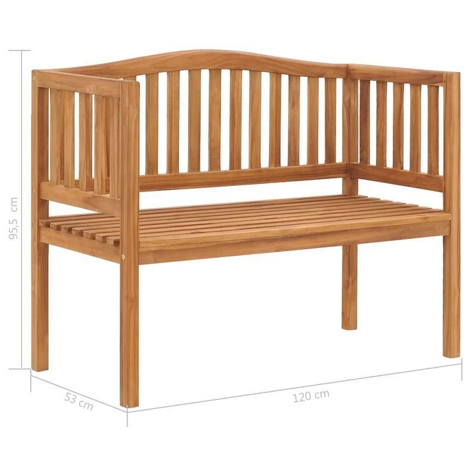 Banc De Jardin 120 Cm Bois De Teck Solide 5 Banc De Jardin 120 Cm Bois De Teck Solide – Image 5