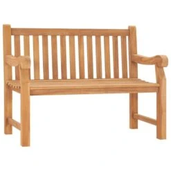 Banc De Jardin 120 Cm Bois De Teck Solide 3