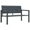 Banc De Jardin 120 Cm PEHD Gris Aspect De Bois