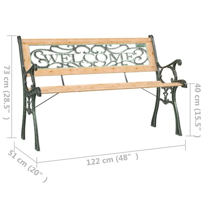 Banc De Jardin 122 Cm Bois De Sapin Massif 8 Banc De Jardin 122 Cm Bois De Sapin Massif – Image 8