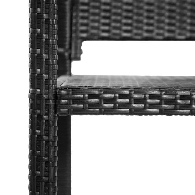 Banc De Jardin 122 Cm Résine Tressée Noir 5 Banc De Jardin 122 Cm Résine Tressée Noir – Image 5