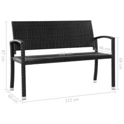 Banc De Jardin 122 Cm Résine Tressée Noir 13 Banc De Jardin 122 Cm Résine Tressée Noir -Esprit Plein Air banc de jardin 122 cm resine tressee noir 8718475609834 1362093