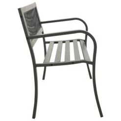 Banc De Jardin 125 Cm Acier Gris 2 -Esprit Plein Air banc de jardin 125 cm acier gris 3666722357685 941144