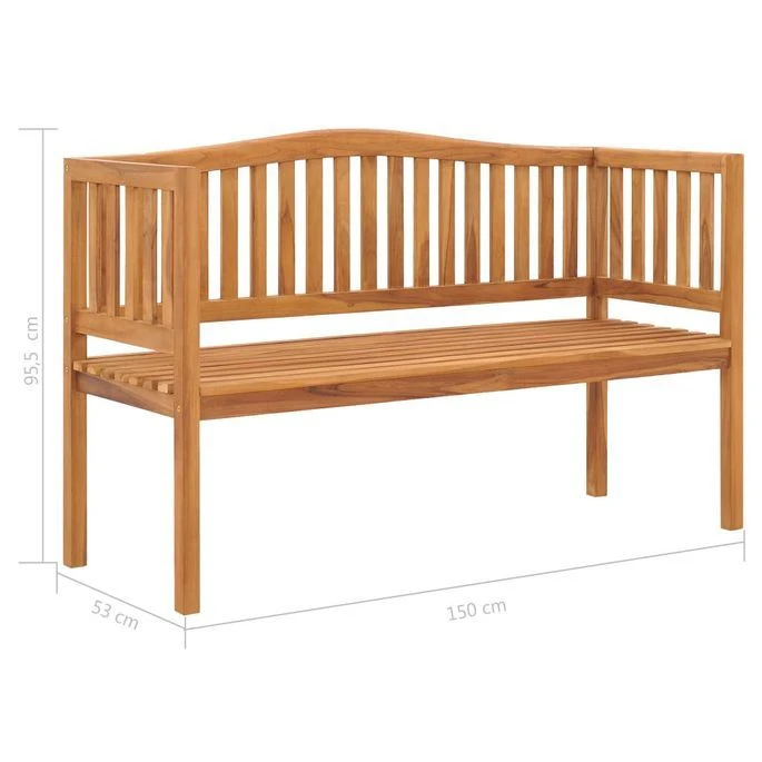 Banc De Jardin 150 Cm Bois De Teck Solide 5 Banc De Jardin 150 Cm Bois De Teck Solide – Image 5