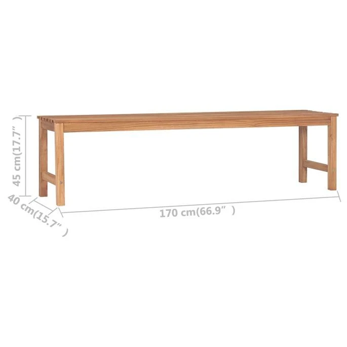 Banc De Jardin 170 Cm Bois De Teck Solide 2 5 Banc De Jardin 170 Cm Bois De Teck Solide 2 – Image 5