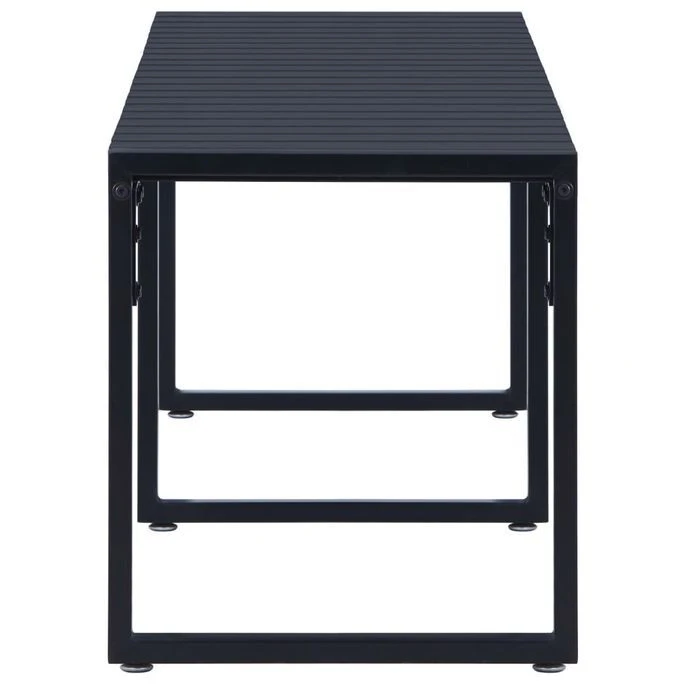 Banc De Jardin 180 Cm Panneau PS Noir 3 Banc De Jardin 180 Cm Panneau PS Noir – Image 3