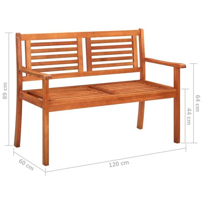 Banc De Jardin 2 Places Avec Coussin 120 Cm Bois D'eucalyptus 23 11 Banc De Jardin 2 Places Avec Coussin 120 Cm Bois D'eucalyptus 23 – Image 11