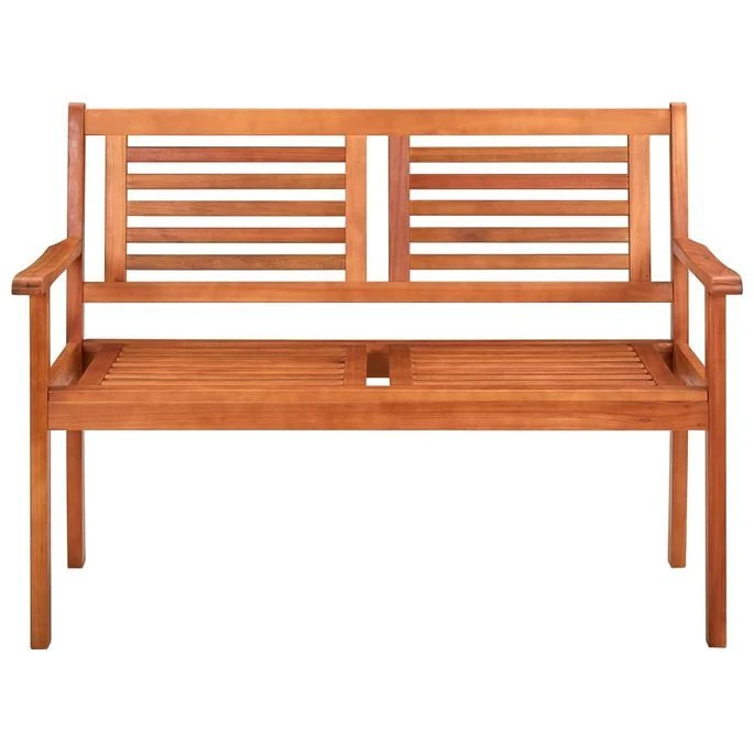 Banc De Jardin 2 Places Avec Coussin 120 Cm Bois D'eucalyptus 18 3 Banc De Jardin 2 Places Avec Coussin 120 Cm Bois D'eucalyptus 18 – Image 3