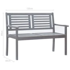 Banc De Jardin 2 Places Avec Coussin 120 Cm Gris Eucalyptus -Esprit Plein Air banc de jardin 2 places avec coussin 120 cm gris eucalyptus 3666722930178 1260731