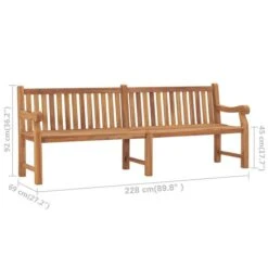 Banc De Jardin 228 Cm Bois De Teck Solide 2 -Esprit Plein Air banc de jardin 228 cm bois de teck solide 3666722234108 1118640