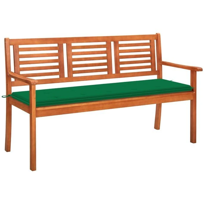 Banc De Jardin 3 Places Avec Coussin 150 Cm Bois D'eucalyptus 4 1 Banc De Jardin 3 Places Avec Coussin 150 Cm Bois D'eucalyptus 4