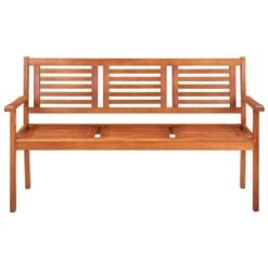 Banc De Jardin 3 Places Avec Coussin 150 Cm Bois D'eucalyptus 17 -Esprit Plein Air banc de jardin 3 places avec coussin 150 cm bois d eucalyptus 8720286233979 814826