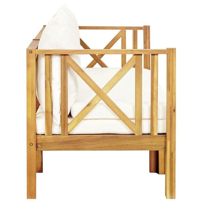 Banc De Jardin 3 Places Et Coussins 179 Cm Bois D'acacia Massif 3 Banc De Jardin 3 Places Et Coussins 179 Cm Bois D'acacia Massif – Image 3