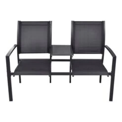 Banc De Jardin à 2 Places 131 Cm Acier Et Textilène Noir 9 Banc De Jardin à 2 Places 131 Cm Acier Et Textilène Noir -Esprit Plein Air banc de jardin a 2 places 131 cm acier et textilene noir 3666722413145 847786
