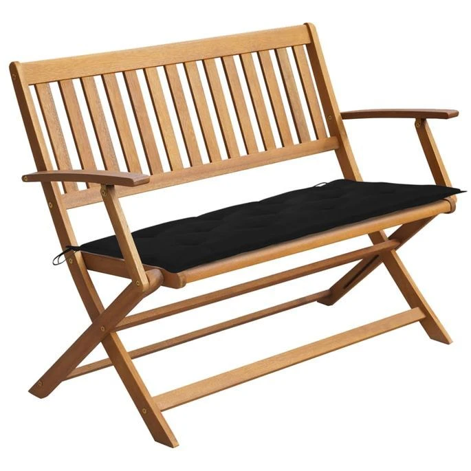 Banc De Jardin Avec Coussin 120 Cm Bois D'acacia Massif 17 1 Banc De Jardin Avec Coussin 120 Cm Bois D'acacia Massif 17