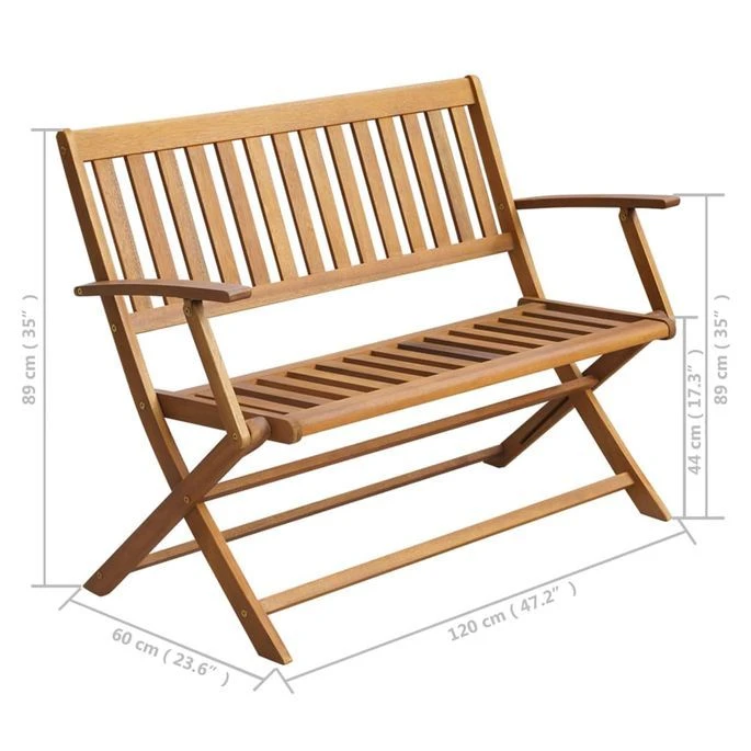 Banc De Jardin Avec Coussin 120 Cm Bois D'acacia Massif 17 9 Banc De Jardin Avec Coussin 120 Cm Bois D'acacia Massif 17 – Image 9