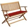 Banc De Jardin Avec Coussin 120 Cm Bois D'acacia Massif 14