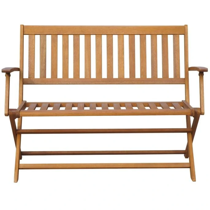 Banc De Jardin Avec Coussin 120 Cm Bois D'acacia Massif 2 3 Banc De Jardin Avec Coussin 120 Cm Bois D'acacia Massif 2 – Image 3