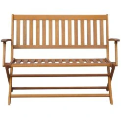 Banc De Jardin Avec Coussin 120 Cm Bois D'acacia Massif 3 -Esprit Plein Air banc de jardin avec coussin 120 cm bois d acacia massif 3666722417075 841914