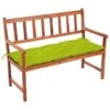Banc De Jardin Avec Coussin 120 Cm Bois D'acacia Massif 64