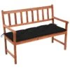 Banc De Jardin Avec Coussin 120 Cm Bois D'acacia Massif 48