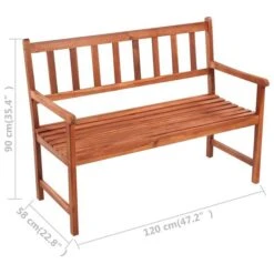 Banc De Jardin Avec Coussin 120 Cm Bois D'acacia Massif 48 -Esprit Plein Air banc de jardin avec coussin 120 cm bois d acacia massif 3666722419376 838201